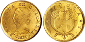 1830-RS Colombia Republic Gold 8 Escudos PCGS MS63