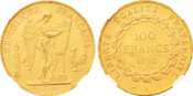 1912-A France: Republic gold 100 Francs NGC MS64