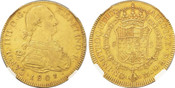1801/797 NG-M Guatemala: Charles IV gold 8 Escudos NGC MS61