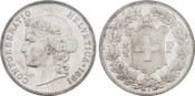 1891-B Switzerland: Confederation silver 5 Francs PCGS MS62