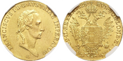 1828-E Austria: Franz I gold Ducat NGC MS62 (Top Pop )