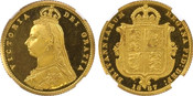 1887 Great Britain: Victoria gold Proof 1/2 Sovereign NGC PR63 Ultra Cameo