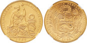 1969 Peru: Republic gold 100 Soles NGC MS65