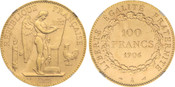 1906-A France: Republic gold 100 Francs NGC MS63