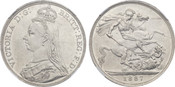 1887 Great Britain: Victoria silver Crown NGC MS63