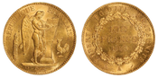 1882-A France: Republic gold 100 Francs PCGS MS63
