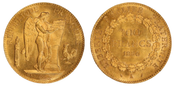 1886-A France: Republic gold 100 Francs PCGS MS64