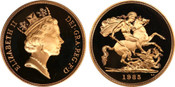 1985 Great Britain: Elizabeth II gold 5 Pounds PCGS PR69 Deep Cameo