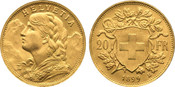 1899-B Switzerland: Confederation gold 20 Francs NGC MS66 Top Pop