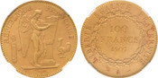 1907-A France: Third Republic gold 100 Francs