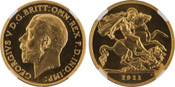 1911 Great Britain: George V gold 1/2 Sovereign NGC PF64