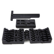Pro Mag AR-15 Upper & Lower Receiver Vise Block Set

Three piece set of heavy duty blocks securely clamp all flat top and carry handle AR-15 or M16 upper and lower receiver components to prevent damage or movement during repair, assembly and cleaning. Constructed of impact resistant glass filled nylon.