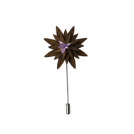 Wooden Lilac Lapel Pin