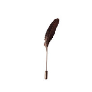 Copper Feather Lapel Pin