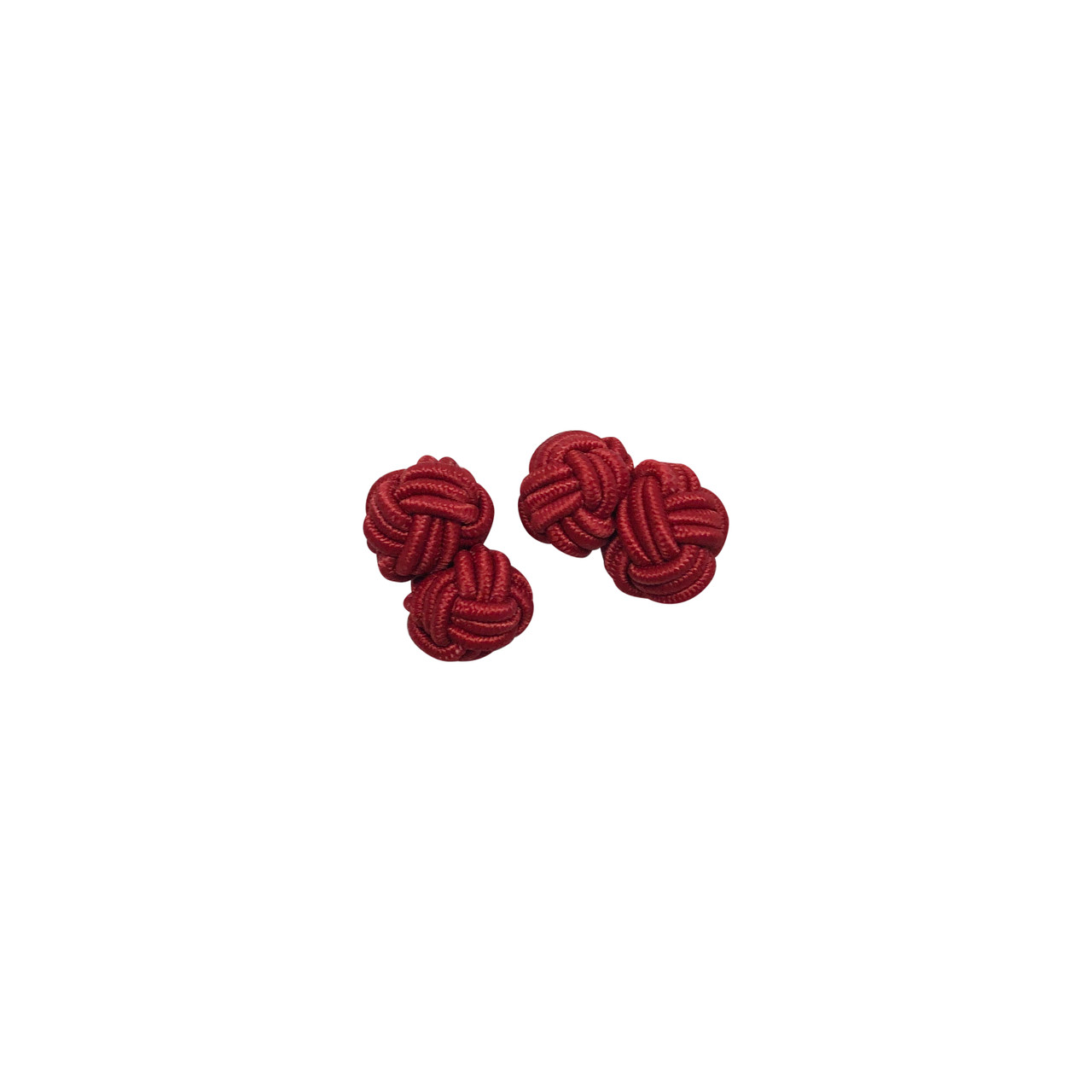 Burgundy Silk Knot Cufflinks