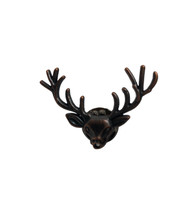 Rustic Brown Deer Head Pin