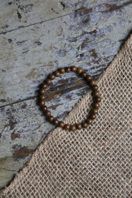 Small Walnut Bead Bracelet