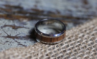 Stainless Steel and Wood Ring (size 10)