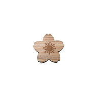 Wooden Lilly Lapel Pin