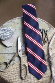 Brooks Brothers Blue w/ Red Stripe Necktie