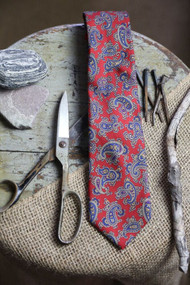 Hunting Horn Red Paisley Necktie