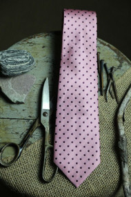 Classic Mauve Dot Vintage Inspired Necktie