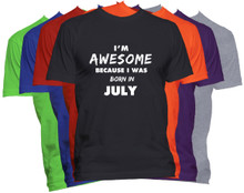 JULY Birthday Month T Shirt Born in JULY Birthday Shirt