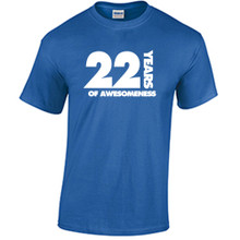 22nd Birthday T Shirt Years of Awesomeness Custom Birthday Shirt