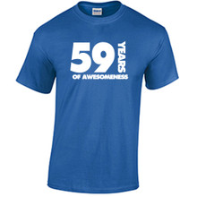 59th Birthday T Shirt Years of Awesomeness Custom Birthday Shirt