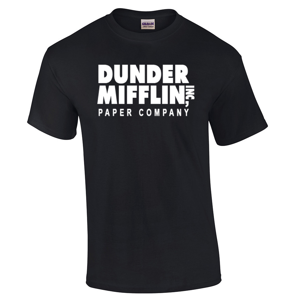 Dunder Mifflin Paper Company T-shirt Tees Text - The Office - Tv