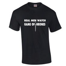 "Real Men Watch" Game of Thrones TV Show Fan T-Shirt