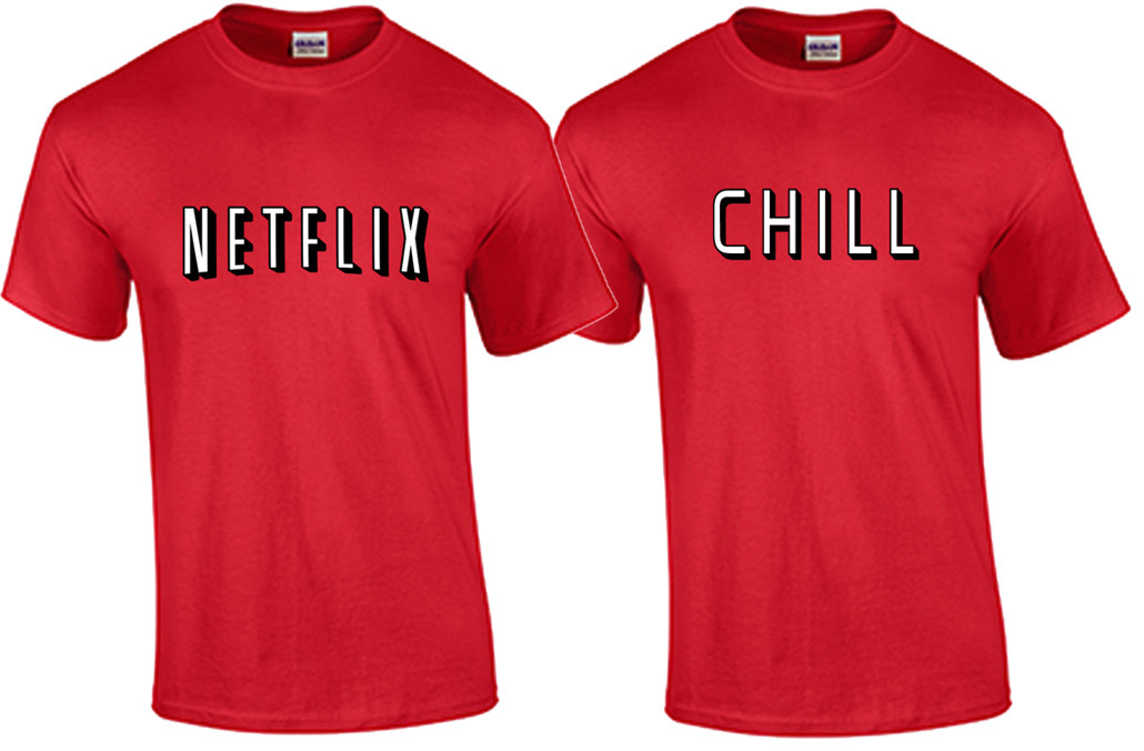 tanker Discovery Canoe Netflix and Chill Couples Costume T Shirts - Fat Duck Tees