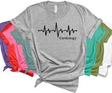 Heartbeat Cardiology Shirt Heart Beat EKG Design 