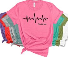 Heartbeat Dietitian Shirt Heart Beat EKG Design UNISEX T-Shirt