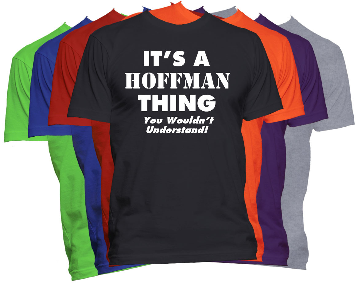 HOFFMAN Name T-Shirt Personalized Custom Last Name Tee - Fat Duck Tees