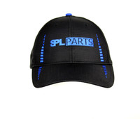 Black with Blue SPL Logo and vertical stripes