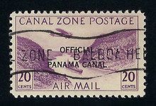 czco10c3. Canal Zone Air Post Official stamp CO10 Used (CTO) Very Fine. Scarce, only 2000 Issued! Bright & Splendid!
