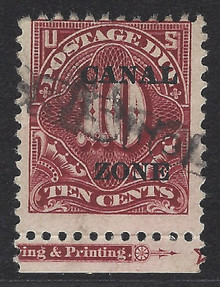 czj14c8. Canal Zone Postage Due stamp J14 Used Fine+. Deep Rich color! Attractive Example!