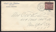 cz017g5. Canal Zone 17b cover ANCON STA. A, 10-14-1906 to US. Scarce stamp on cover with a Difficult cancel. Lovely item!