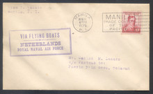 pif099a4. Philippines FFC #99a (old #99) Manila 3-11-1935 to Puerto Princesa 3-12 carried on Netherlands Royal Naval Air Force First Goodwill Flight. Neat & Attractive cover!