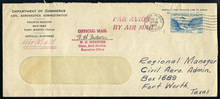 czco03g7. Canal Zone stamp CO3 on Official Mail Penalty cover Balboa Heights 2-6-43 to U.S. Attractive example of Airmail Official usage!