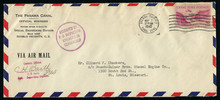 czco11g2. Canal Zone CO11 tied by Balboa Heights 5-7-42 cancel on Censored Air Mail Official Business cover to U.S. Scarce 30c Type II Used on Choice cover!