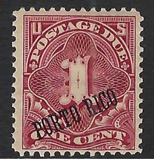 prj1e6. Puerto Rico Postage Due stamp J1a Unused NH F-VF+. PO Fresh & Vibrant!