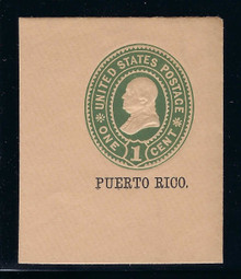 pru15c3. Puerto Rico Postal Stationery Envelope U15 full corner unused Extremely Fine. Choice & Desirable!