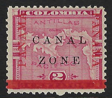 cz011d3. Canal Zone 11b PANAMA Overprint Inverted Unused LH F-VF+. Fresh and Bright! APS certificate. Scarce Error! 