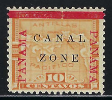 cz013a3. Canal Zone Map stamp 13 Unused NH PO Fresh and VF. Vibrant and Outstanding!