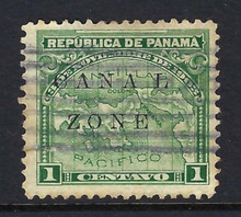 cz009e3. Canal Zone 9 variety Spaced "A-L" Used VF-XF. Outstanding Used example of this Scarce Error!