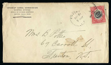 cz032h2. Canal Zone 32 ICC cover EMPIRE 3-31-1910 to US. Attractive Usage!