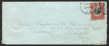 cz039h3. Canal Zone 39c single from booklet pane on cover Balboa 11-21-22 to US. Scarce booklet single on cover!