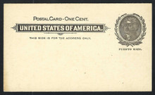 prux3c3. Puerto Rico UX3 postal card with type I overprint. Unused Very Fine. Scarce & Desirable card!
